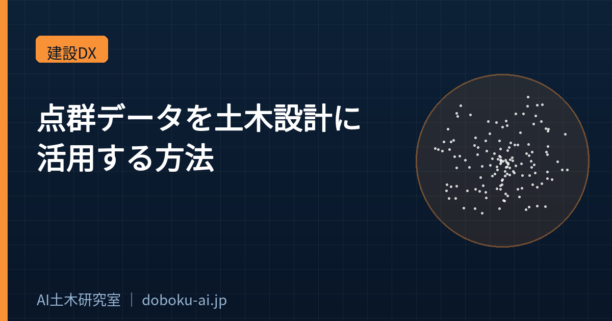 【i-Construction】点群データを土木設計に活用する方法｜3D測量の実務