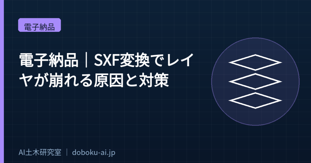 【電子納品】SXF変換でレイヤが崩れる原因と対策｜CAD製図基準